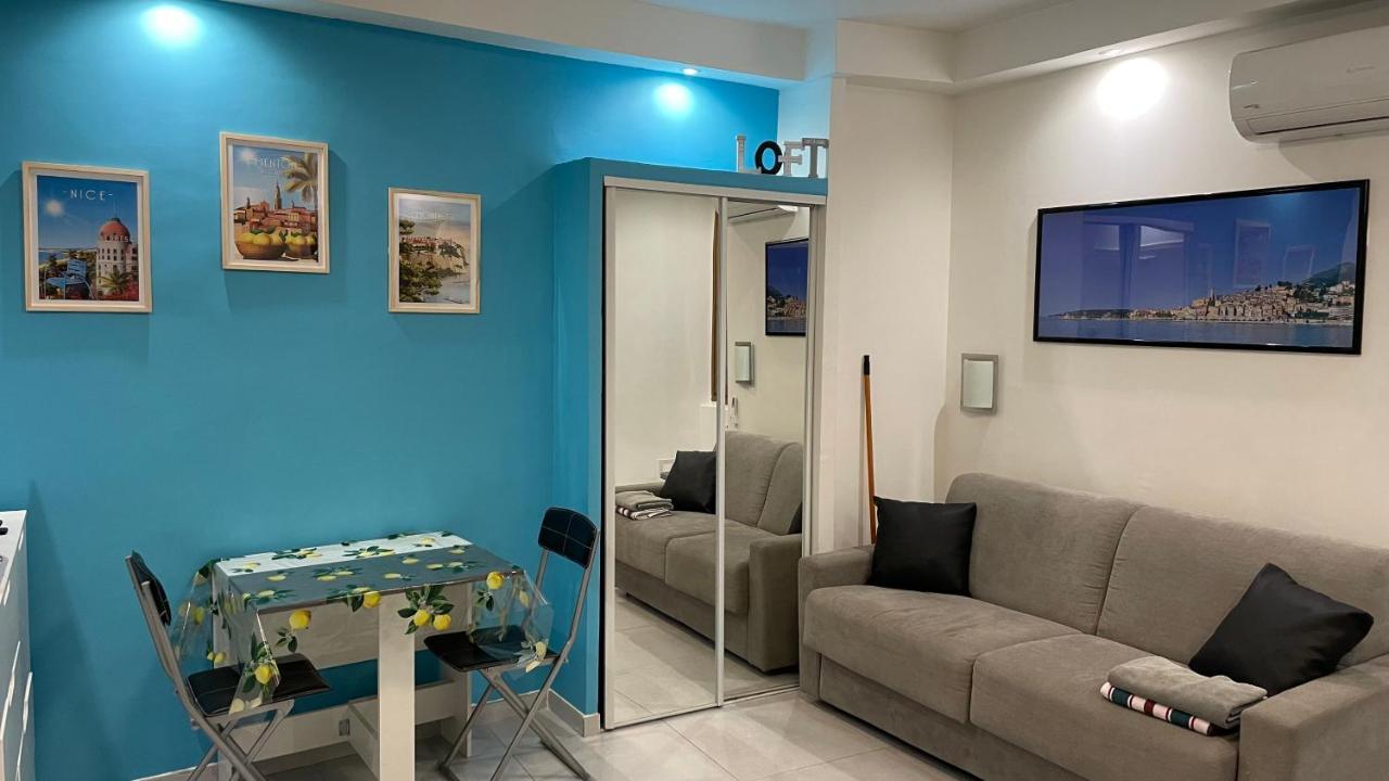 Studio rue piétonne proche plage Menton Extérieur photo